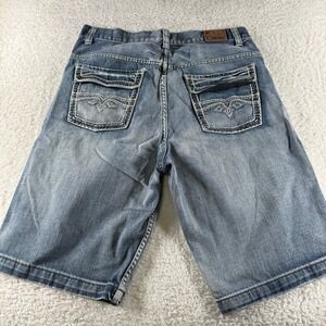 Flypaper Jorts Shorts Mens Size 34x13" Blue Denim Baggy 90s Y2K Skater Loose